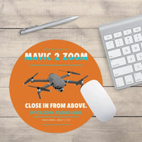Thumbnail for DJI Mavic 2 Zoom design on orange round mouse pad