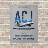 Thumbnail for Airbus ACJ320neo vertical canvas print - no frame - light gray background