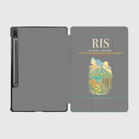 Thumbnail for Rishiri Airport (RIS) design on gray samsung tablet tablet case