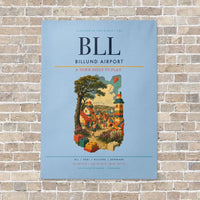 Thumbnail for Billund Airport BLL - Canvas No Frame - Light Blue