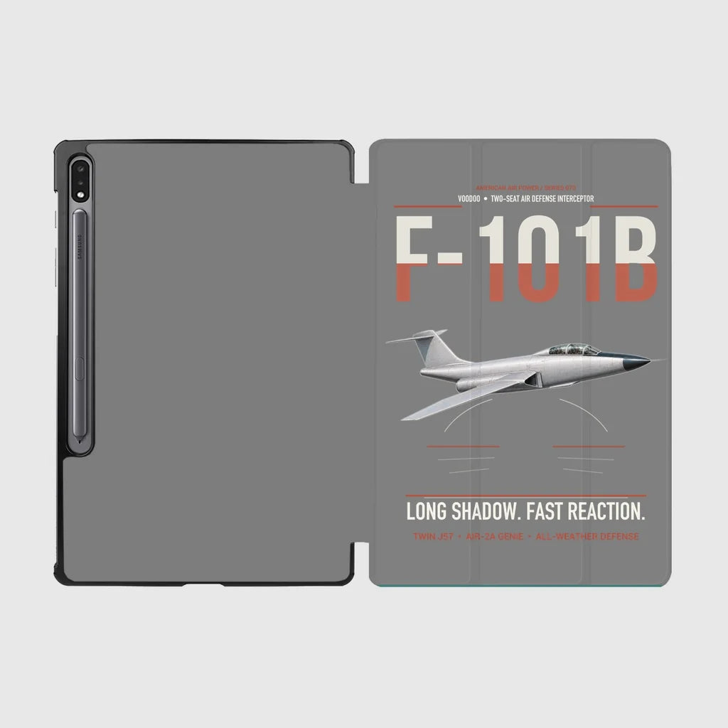 F-101B Voodoo design on gray samsung tablet tablet case