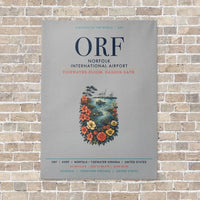 Thumbnail for Norfolk International Airport ORF vertical canvas print - no frame - light gray background