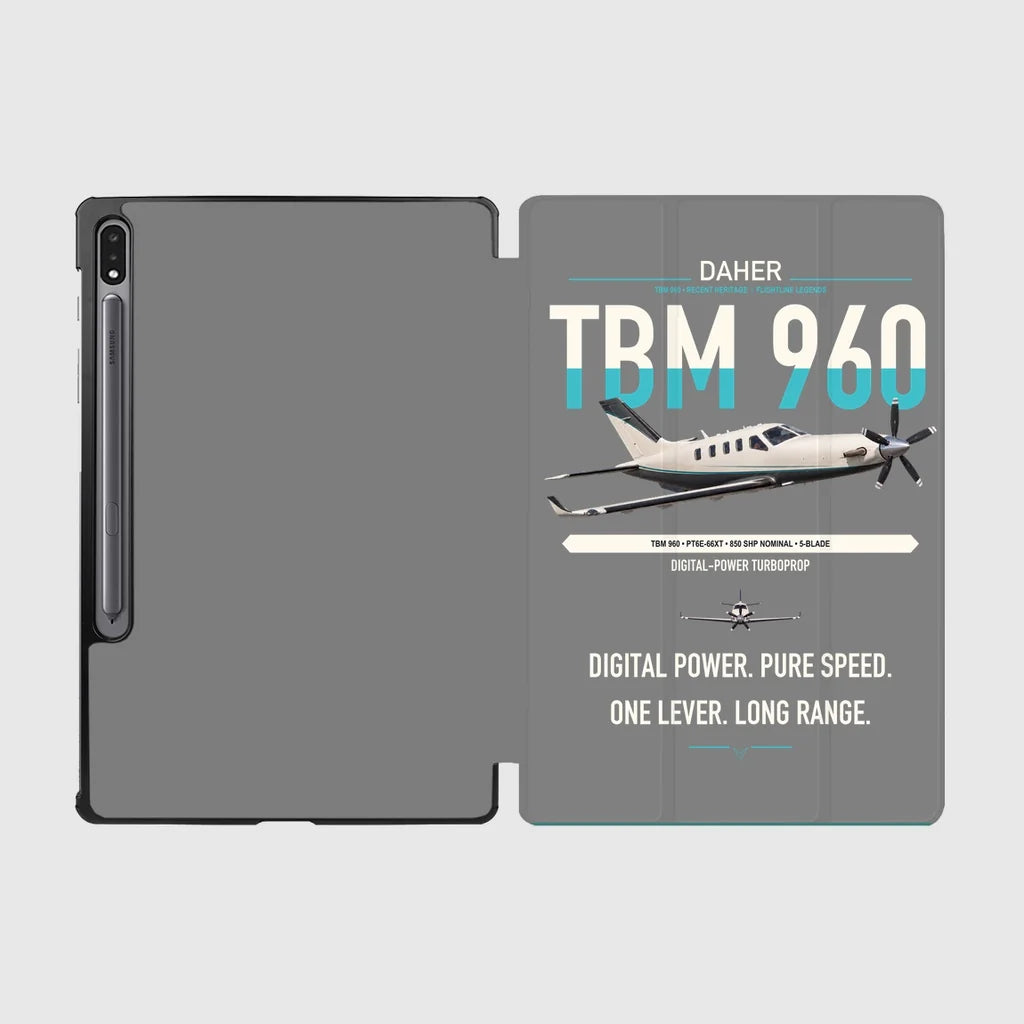 Daher TBM 960 design on gray samsung tablet tablet case