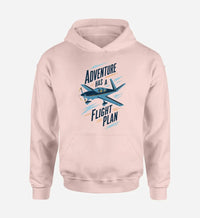 Thumbnail for SIGNAL 22 - Adventure Has A Flight Plan design on pink hoodie single side
