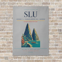 Thumbnail for George F. L. Charles Airport SLU — Castries vertical canvas print - no frame - light gray background
