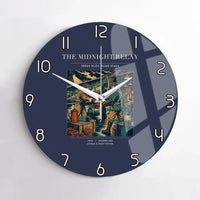 Thumbnail for VINTAGE G4149 - The Midnight Relay - Designed Wall Clocks design on navyblue no-frame
