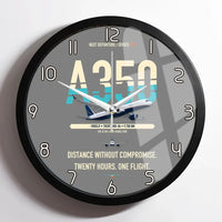 Thumbnail for Airbus A350-900ULR design on gray framed wall clock