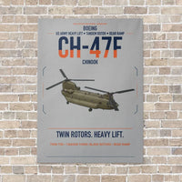 Thumbnail for Boeing CH-47F Chinook vertical canvas print - no frame - light gray background
