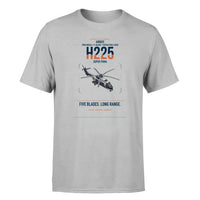 Thumbnail for Airbus H225 design on light gray t-shirt, single-side print