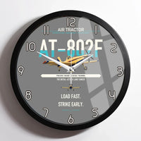 Thumbnail for Air Tractor AT-802F design on gray framed wall clock