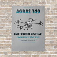 Thumbnail for DJI Agras T40 vertical canvas print - no frame - light gray background