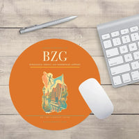 Thumbnail for Bydgoszcz Ignacy Jan Paderewski Airport (BZG) design on orange round mouse pad