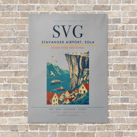 Thumbnail for Stavanger Airport, Sola SVG vertical canvas print - no frame - light gray background