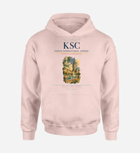 Thumbnail for Košice International Airport (KSC) design on pink hoodie single-side print