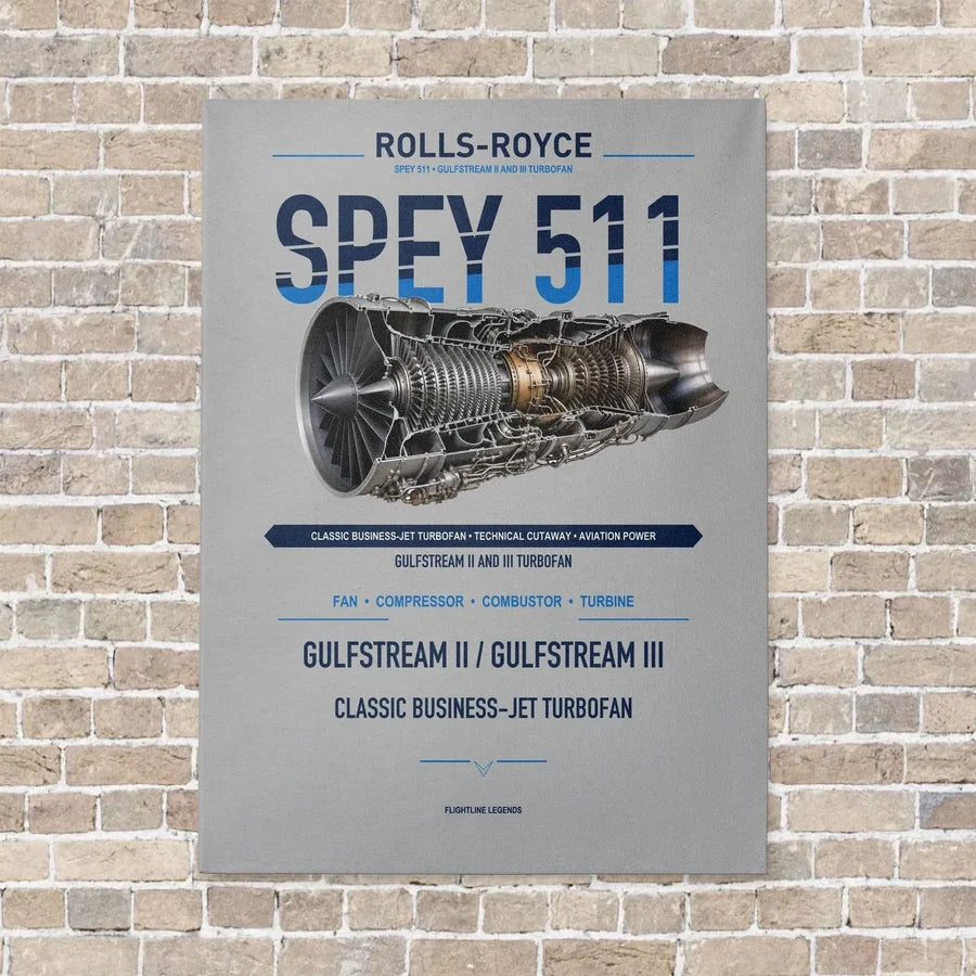 SPEY 511 vertical canvas print - no frame - light gray background