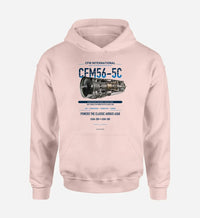 Thumbnail for CFM56-5C design on pink hoodie single side
