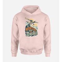 Thumbnail for SIGNAL 643 - The Mountains Keep No Schedule design on pink hoodie single side