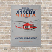 Thumbnail for SUBARU Bell 412EPX vertical canvas print - no frame - light gray background