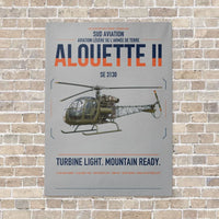 Thumbnail for Sud Aviation SE 3130 Alouette II vertical canvas print - no frame - light gray background