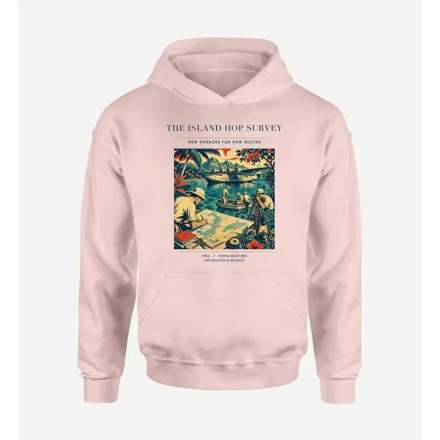 VINTAGE G4209 - The Island Hop Survey - Premium Hoodie design on pink premium