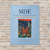 Thumbnail for Jose Maria Cordova International Airport MDE - Canvas No Frame - Light Blue