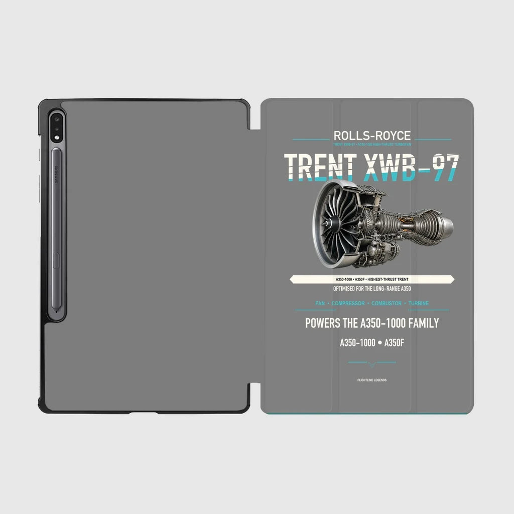 TRENT XWB-97 design on gray samsung tablet tablet case