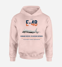 Thumbnail for E-4B Nightwatch design on pink double-side hoodie, single-side print