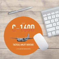 Thumbnail for Transall C-160D design on orange round mouse pad