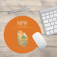 Thumbnail for Sibu Airport (SBW) design on orange round mouse pad