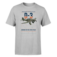 Thumbnail for Junkers Ju 87D-3 design on light gray t-shirt, single-side print