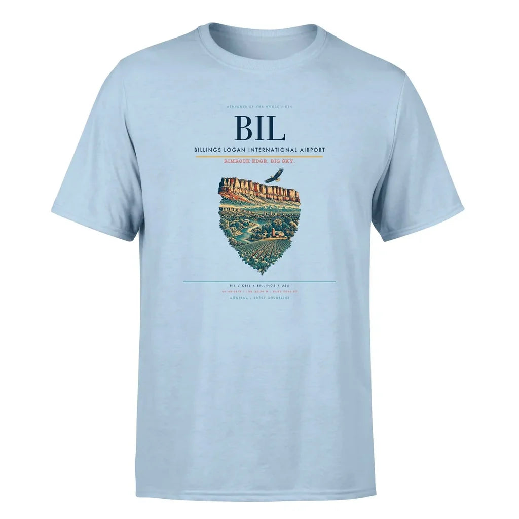 Billings Airport (BIL) Premium T-Shirt Light Blue