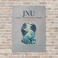 Thumbnail for Juneau International Airport JNU vertical canvas print - no frame - light gray background