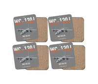 Thumbnail for WC-130J Hurricane Hunter design on gray 4 pieces set coaster