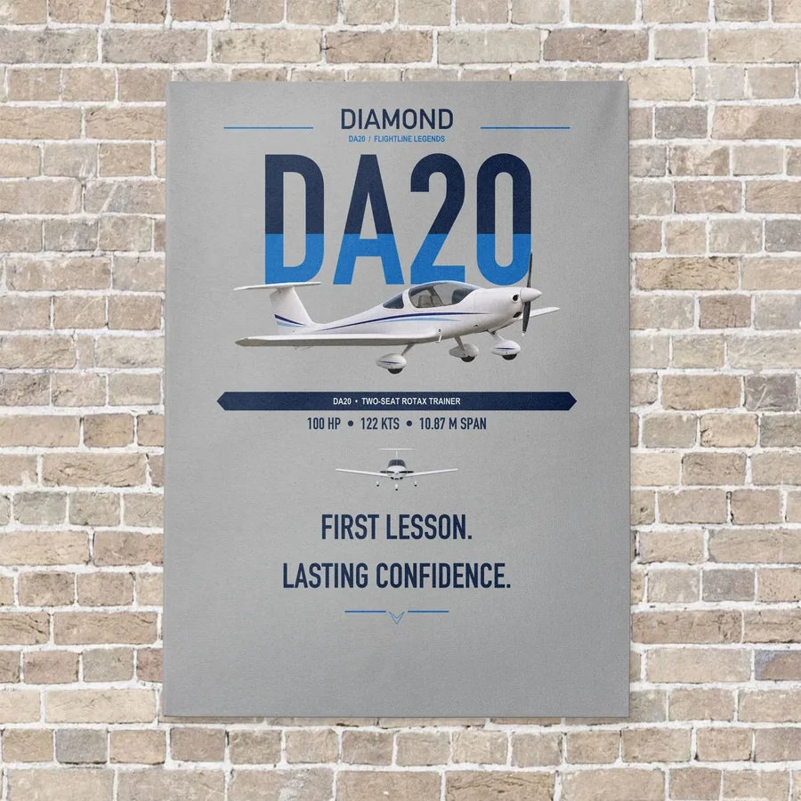 Diamond DA20 vertical canvas print - no frame - light gray background