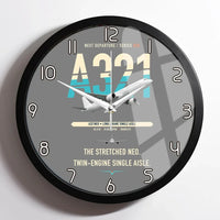 Thumbnail for Airbus A321neo design on gray framed wall clock