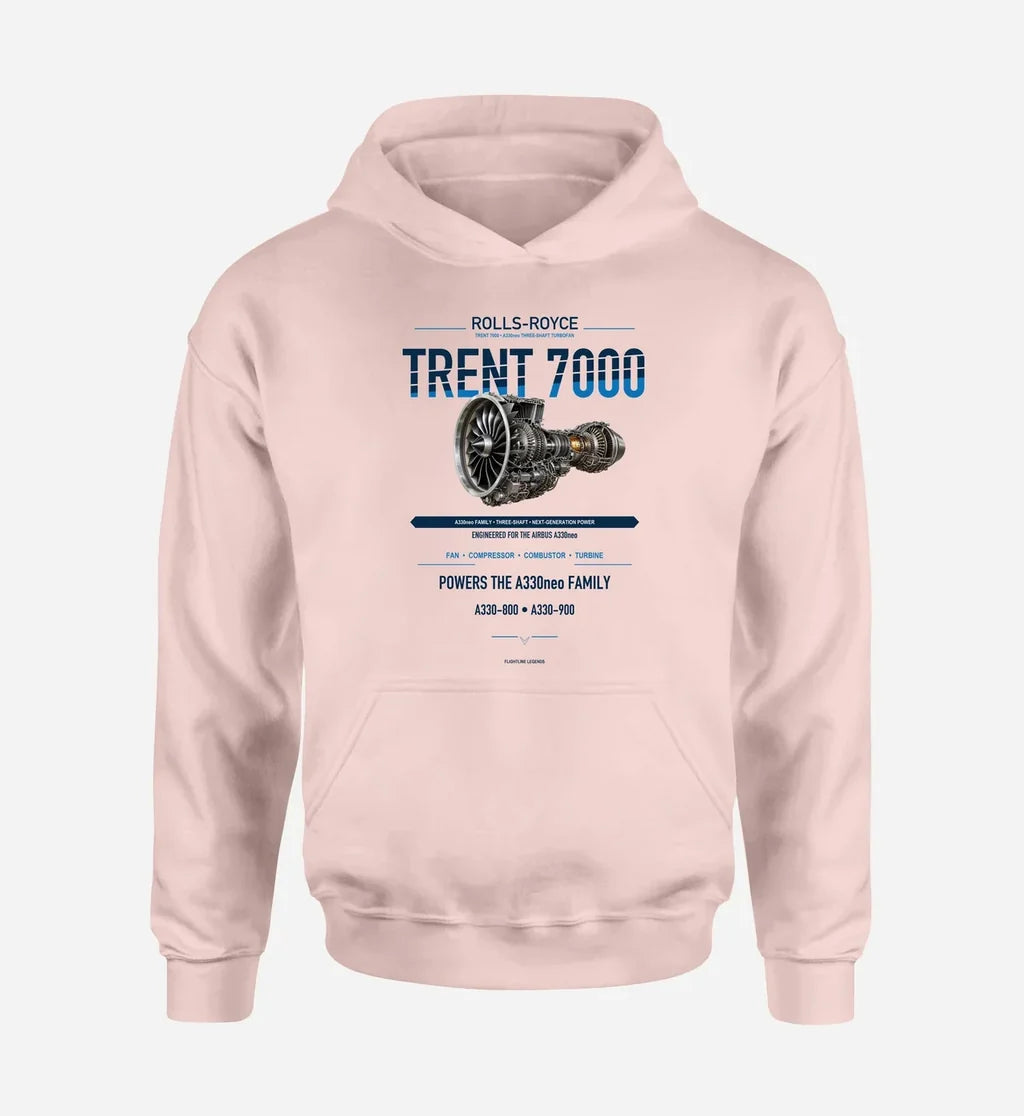 TRENT 7000 design on pink hoodie single side