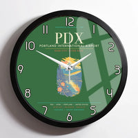 Thumbnail for Portland International Airport PDX Wall-Clock Framed - Green