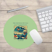 Thumbnail for VINTAGE G4439 - The Porthole Pen Pals - Designed Mouse Pads design on lightgreen round