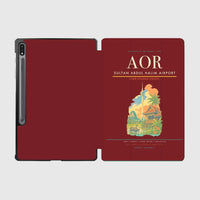 Thumbnail for Sultan Abdul Halim Airport (AOR) design on dark red samsung tablet tablet case