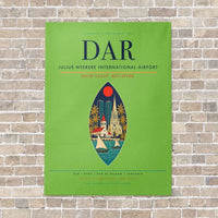 Thumbnail for Julius Nyerere International Airport DAR vertical canvas print - no frame - light green background