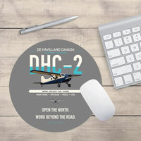 Thumbnail for DHC-2 Beaver Mk I design on gray round mouse pad