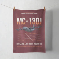 Thumbnail for MC-130J COMMANDO II design on dark red towel