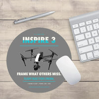 Thumbnail for DJI Inspire 3 design on gray round mouse pad