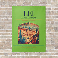 Thumbnail for Almería Airport LEI vertical canvas print - no frame - light green background