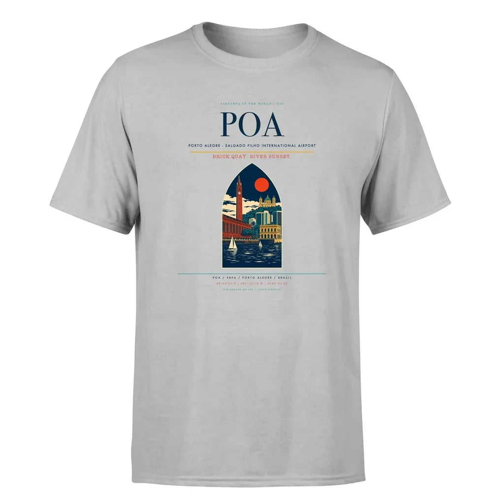 Porto Alegre Airport (POA) Premium T-Shirt Light Gray