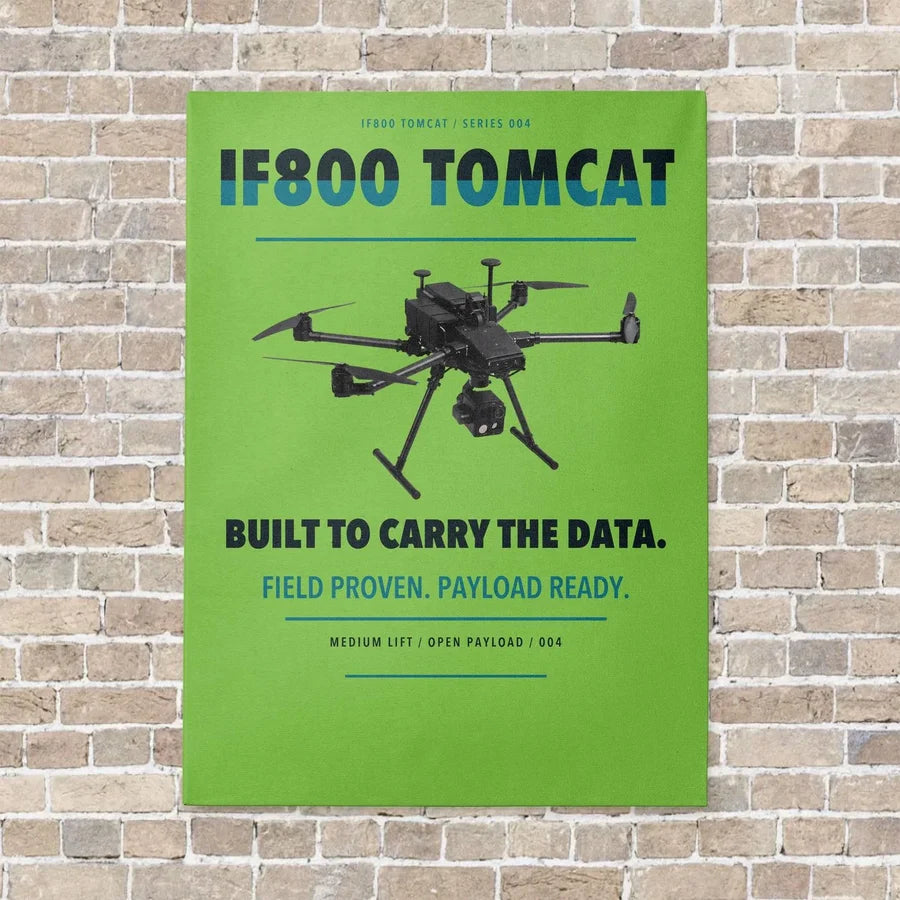 Inspired Flight IF800 Tomcat vertical canvas print - no frame - light green background