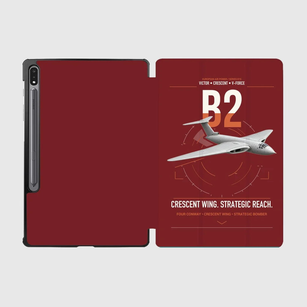 Handley Page Victor B2 design on dark red samsung tablet tablet case