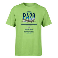 Thumbnail for Piper PA-28 Cherokee design on light green t-shirt, single-side print