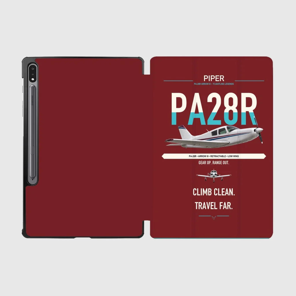 Piper PA-28R Arrow III design on dark red samsung tablet tablet case