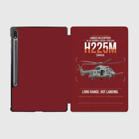Thumbnail for Airbus Helicopters H225M Caracal design on dark red samsung tablet tablet case